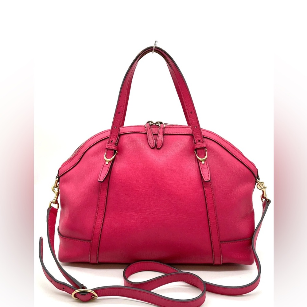 GUCCI PINK LEATHER SATCHEL 2 ways bag